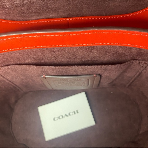 LIKE NEW COACH RED GEORGIE GEM CROSSBODY WITH SILVER HARDWARE - Picture 13 of 16